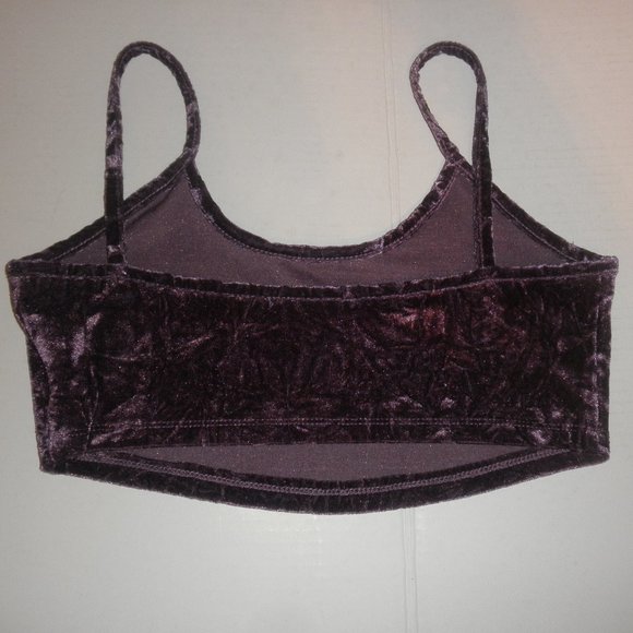 2 Velvet Small Strap Crop Tops Size S - Picture 3 of 5